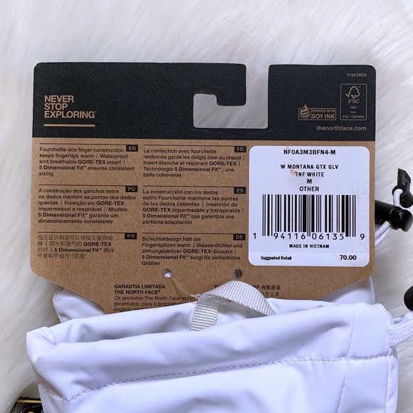 The North Face Montana Etip Gore-Tex White Gloves - Picture 7 of 7
